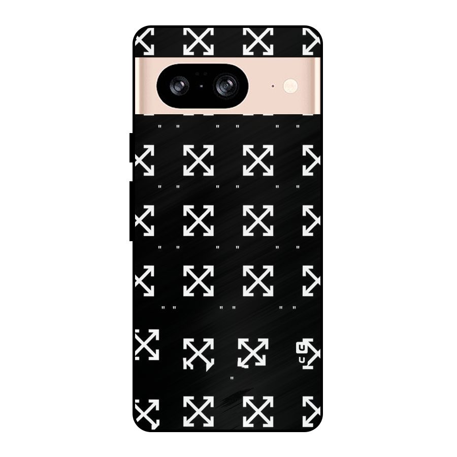 Cross Arrow Black Metal Back Case for Google Pixel 8