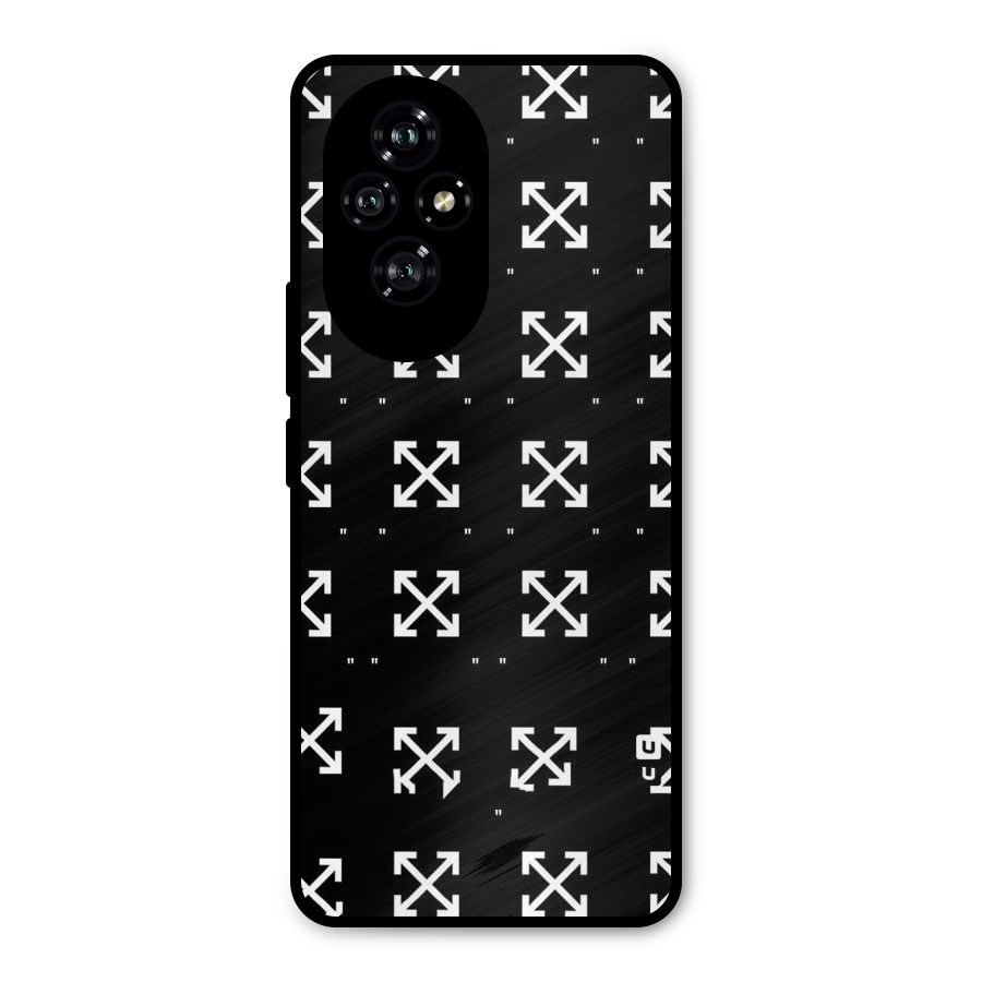 Cross Arrow Black Metal Back Case for Honor 200