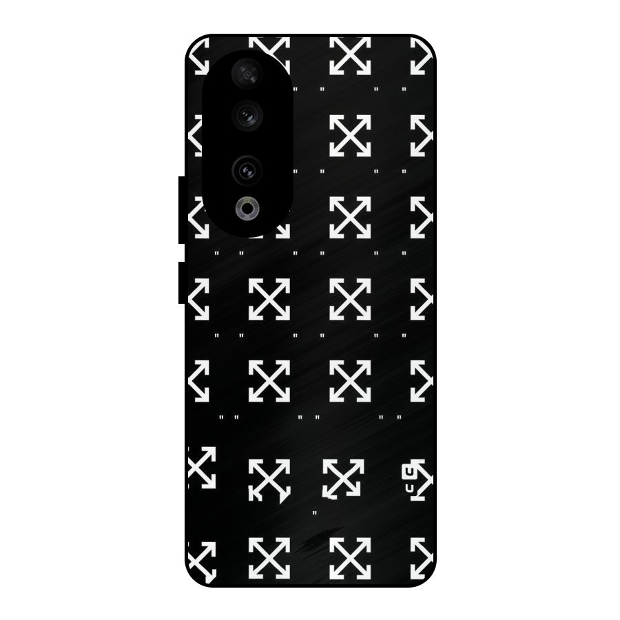 Cross Arrow Black Metal Back Case for Honor 90