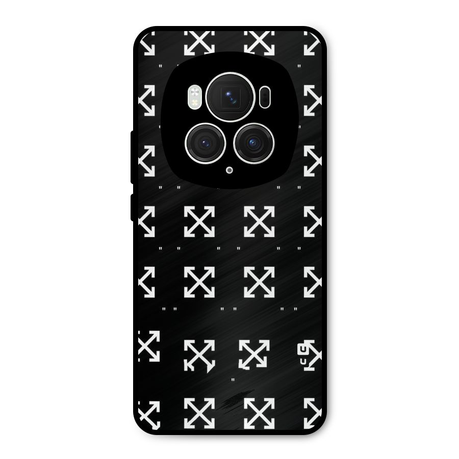 Cross Arrow Black Metal Back Case for Honor Magic6 Pro