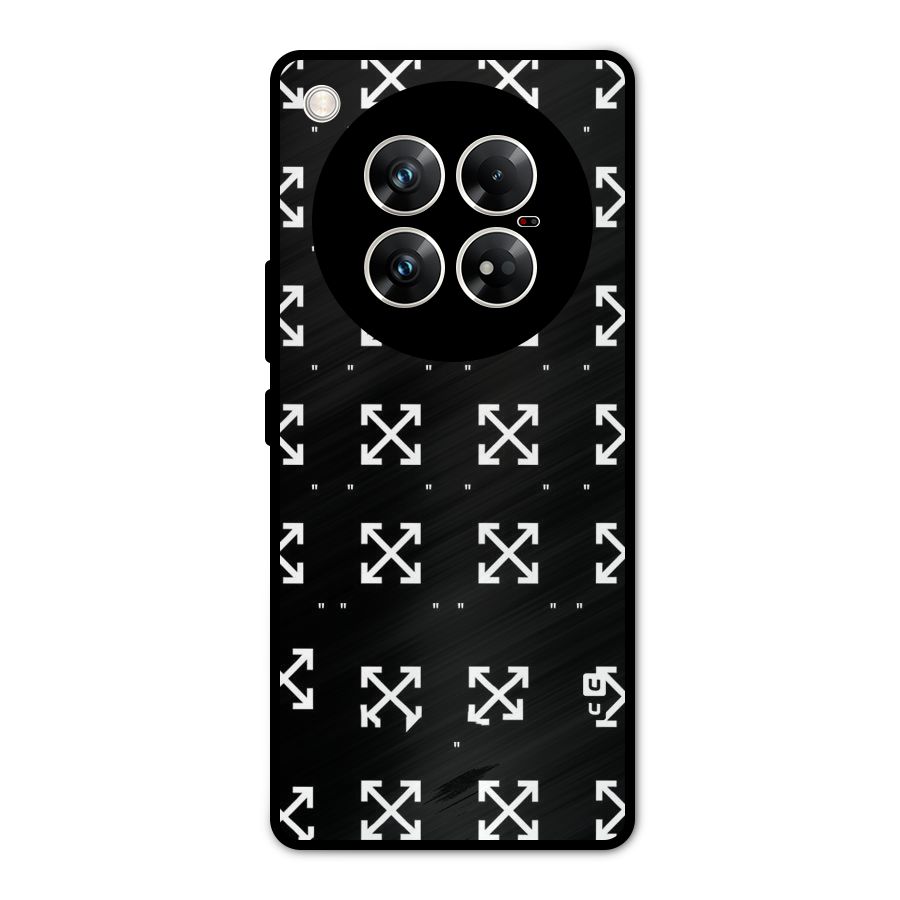 Cross Arrow Black Metal Back Case for Infinix Zero 40 5G