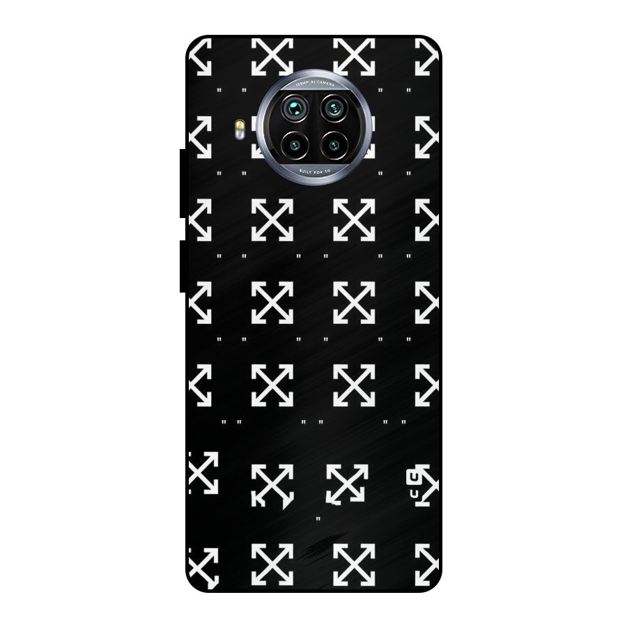 Cross Arrow Black Metal Back Case for Mi 10i