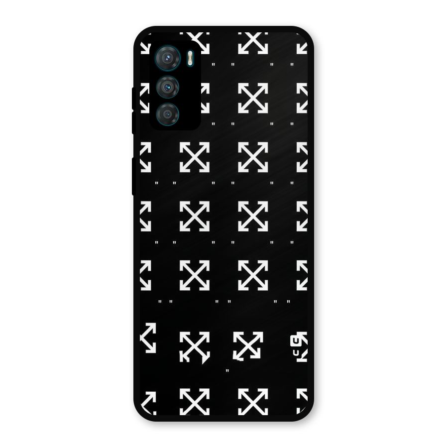 Cross Arrow Black Metal Back Case for Moto G42