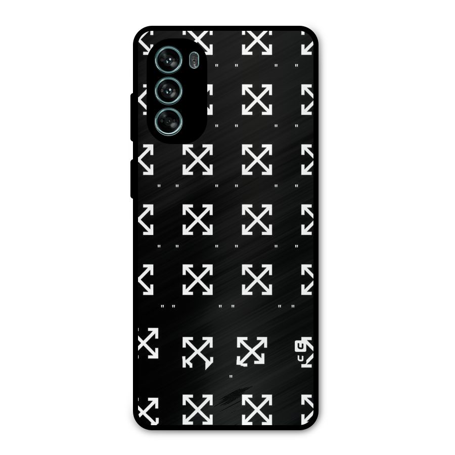 Cross Arrow Black Metal Back Case for Moto G62