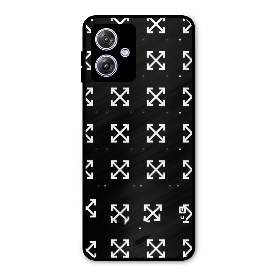 Cross Arrow Black Metal Back Case for Moto G64