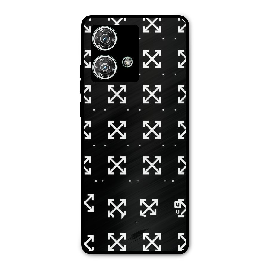 Cross Arrow Black Metal Back Case for Motorola Edge 40 Neo