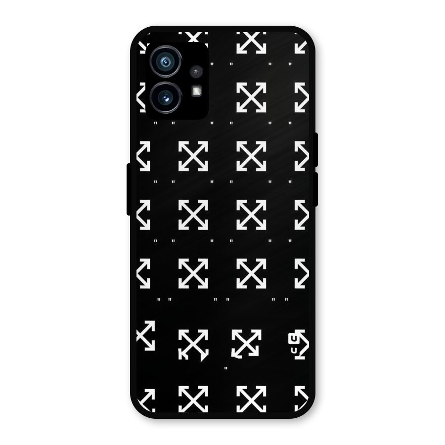Cross Arrow Black Metal Back Case for Nothing Phone 1