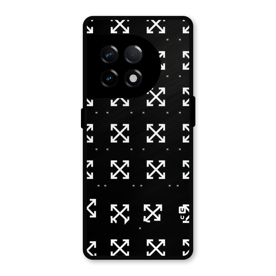 Cross Arrow Black Metal Back Case for OnePlus 11R