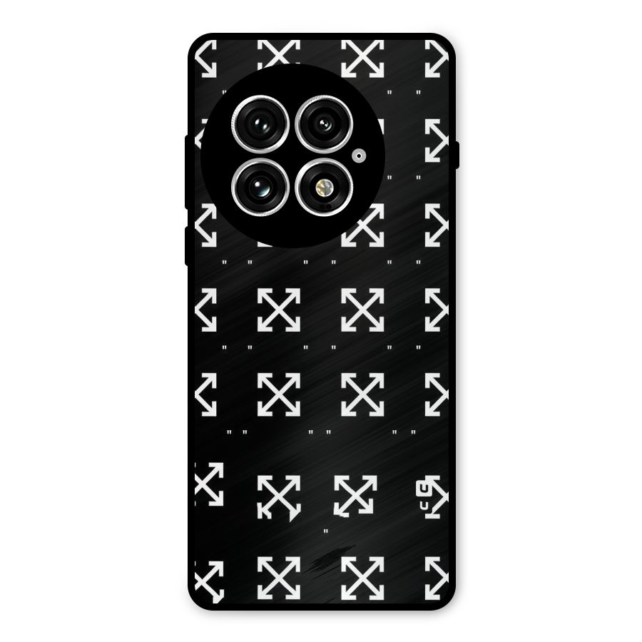 Cross Arrow Black Metal Back Case for OnePlus 13
