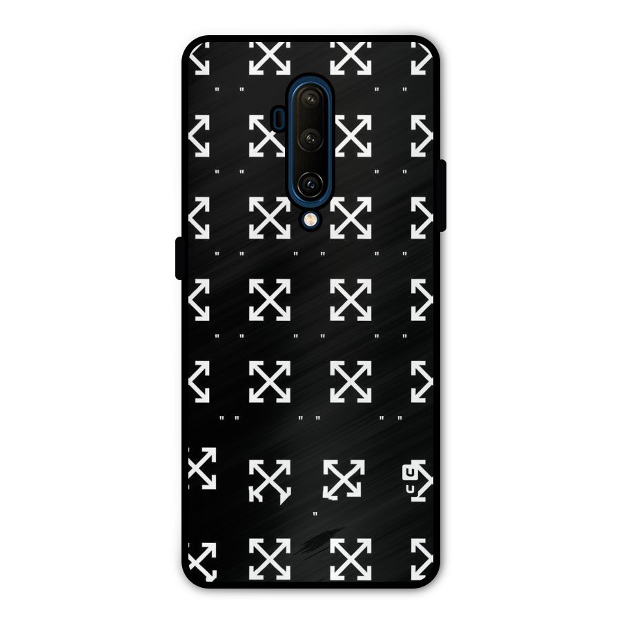 Cross Arrow Black Metal Back Case for OnePlus 7T Pro