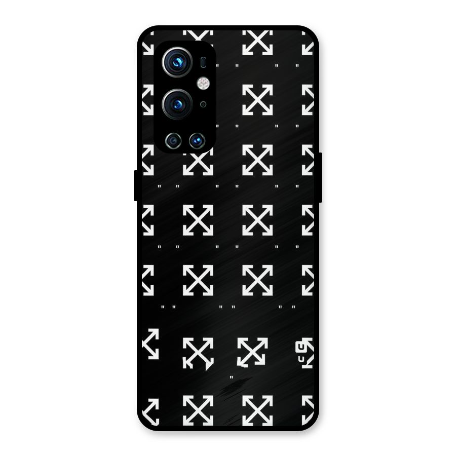 Cross Arrow Black Metal Back Case for OnePlus 9 Pro