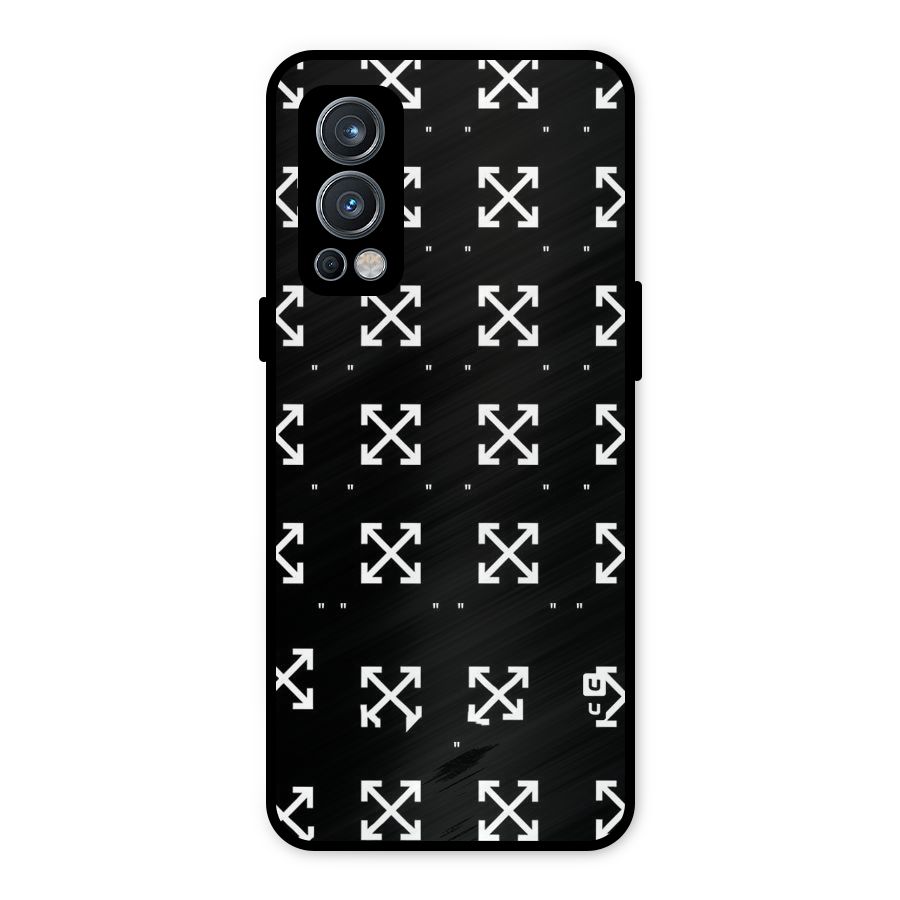 Cross Arrow Black Metal Back Case for OnePlus Nord 2 5G