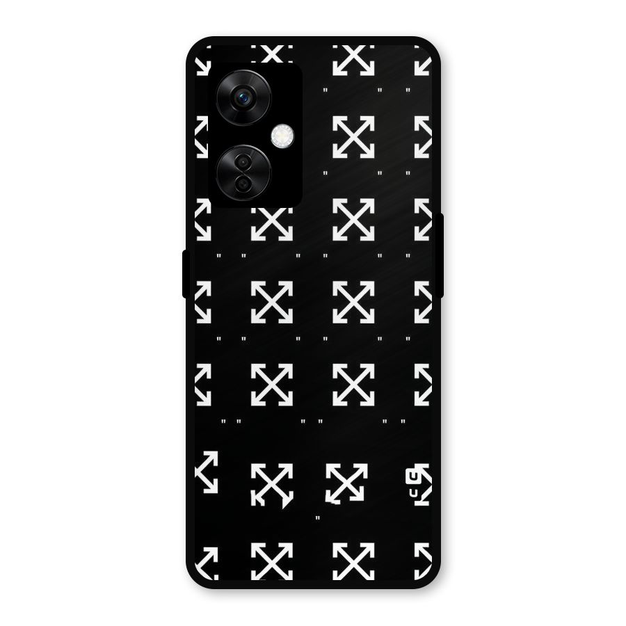 Cross Arrow Black Metal Back Case for OnePlus Nord CE 3 Lite