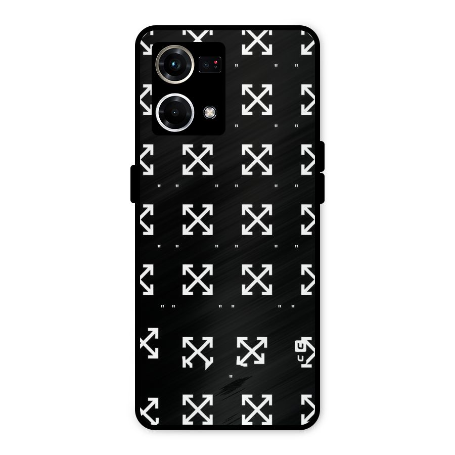 Cross Arrow Black Metal Back Case for Oppo F21s Pro 4G