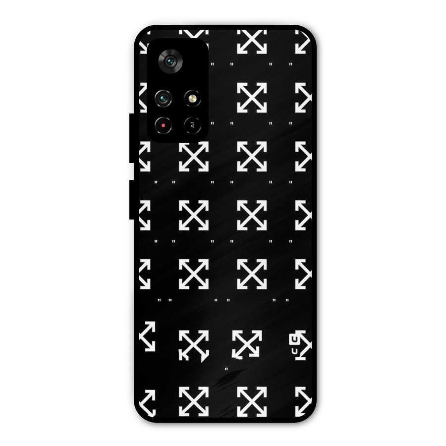Cross Arrow Black Metal Back Case for Poco M4 Pro 5G