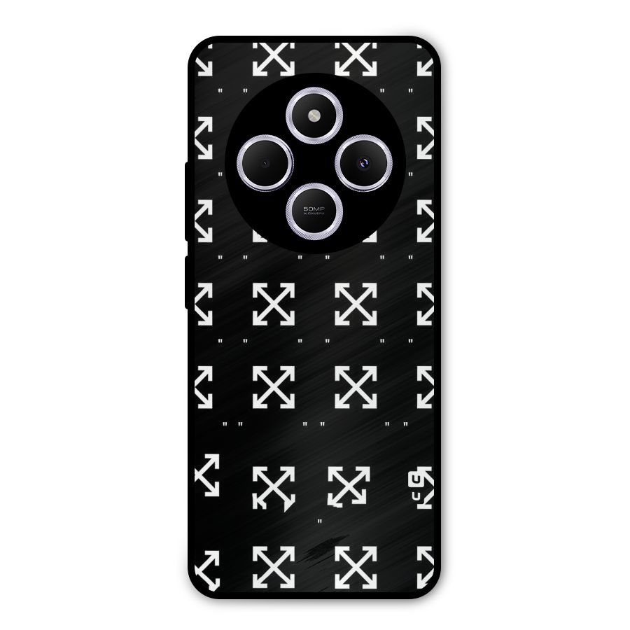 Cross Arrow Black Metal Back Case for Poco M7