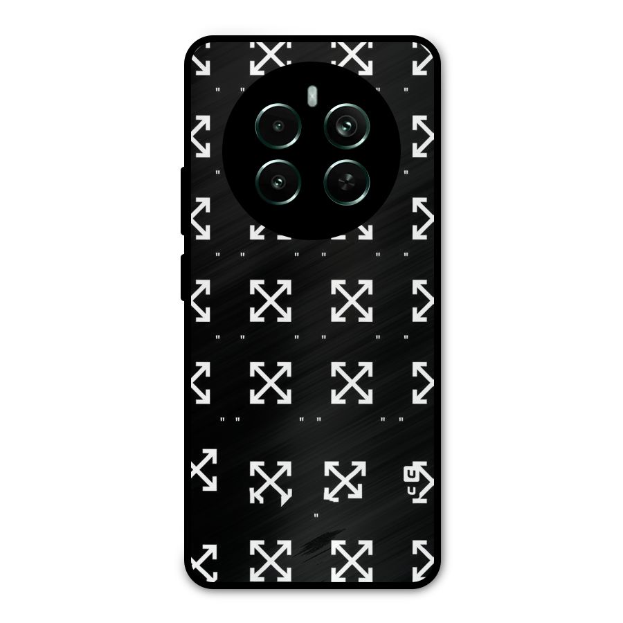 Cross Arrow Black Metal Back Case for Realme 12 Pro Plus