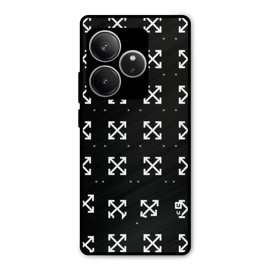 Cross Arrow Black Metal Back Case for Realme GT 6