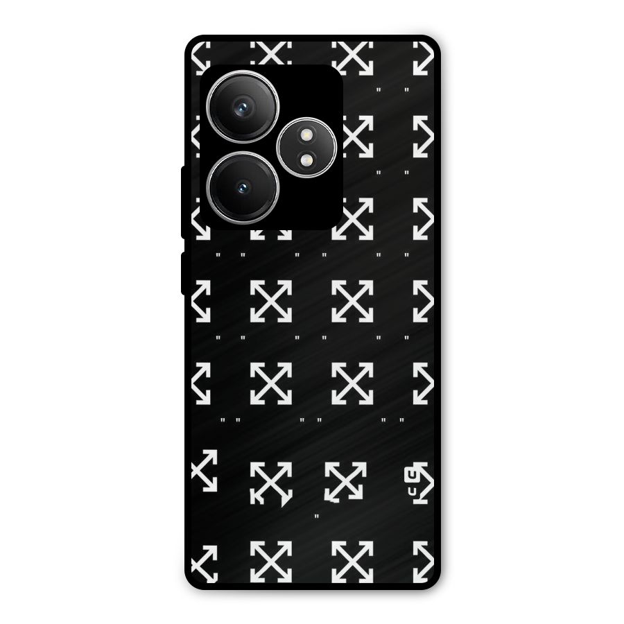 Cross Arrow Black Metal Back Case for Realme GT 6T