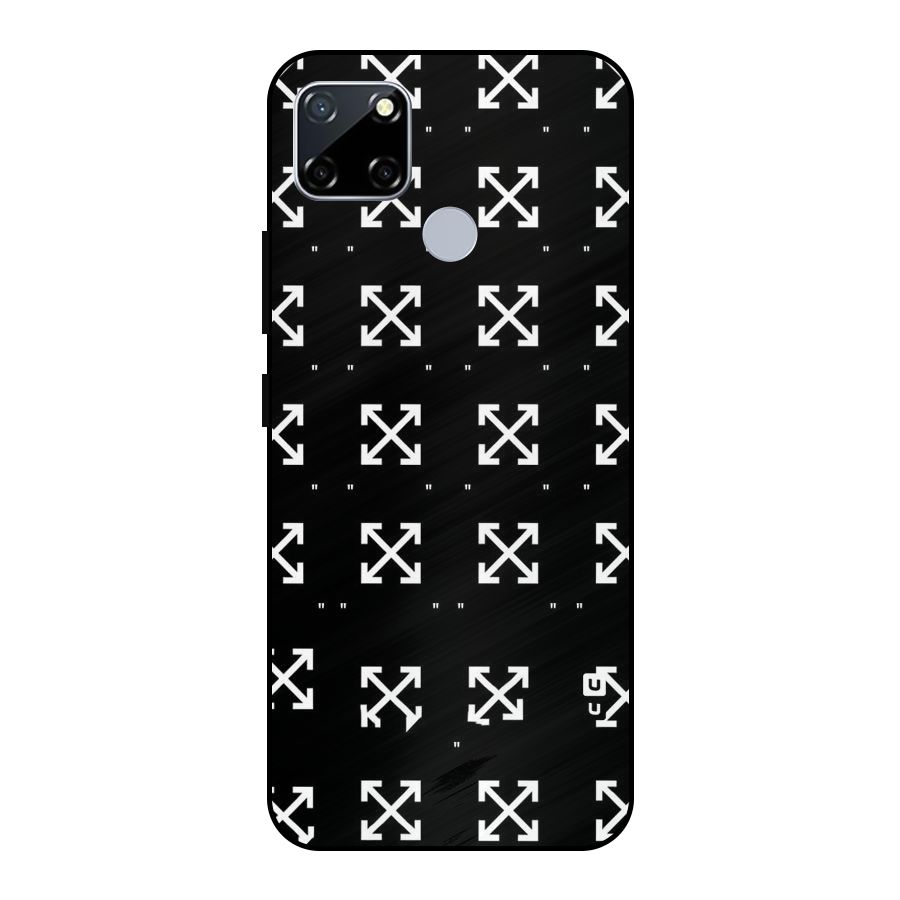 Cross Arrow Black Metal Back Case for Realme Narzo 20