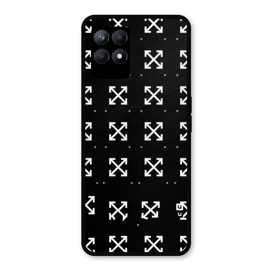 Cross Arrow Black Metal Back Case for Realme Narzo 50