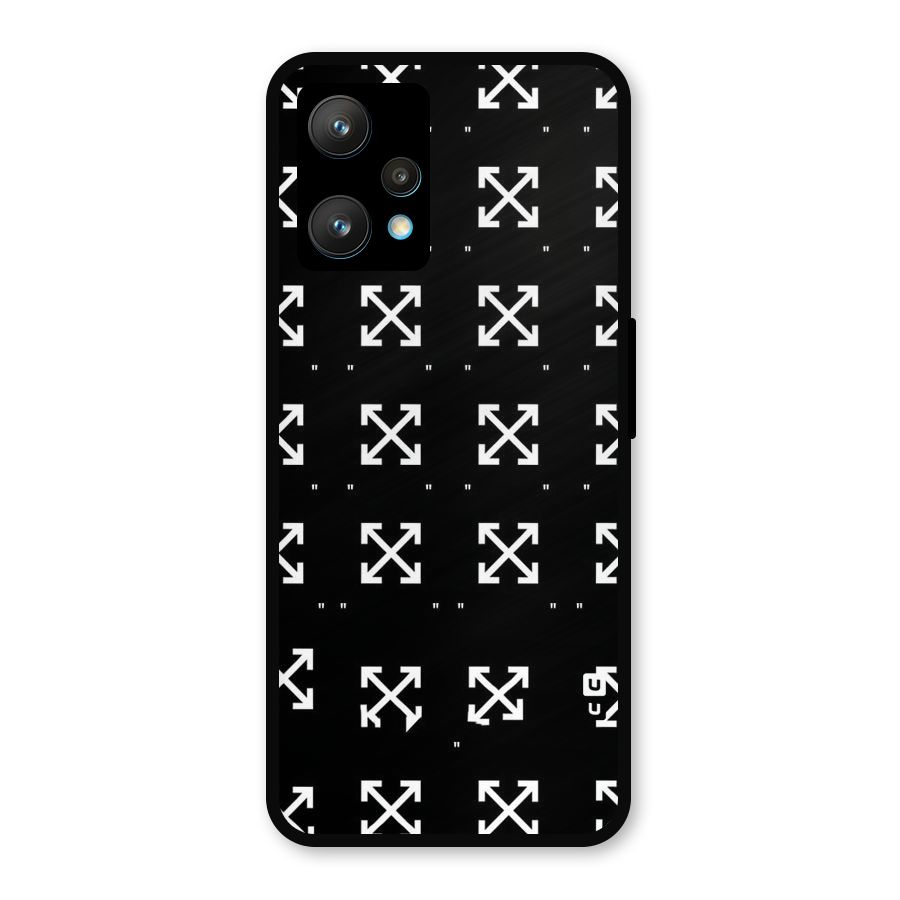 Cross Arrow Black Metal Back Case for Realme Narzo 50 Pro