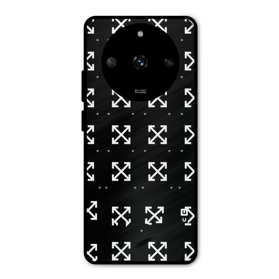 Cross Arrow Black Metal Back Case for Realme Narzo 60 5G