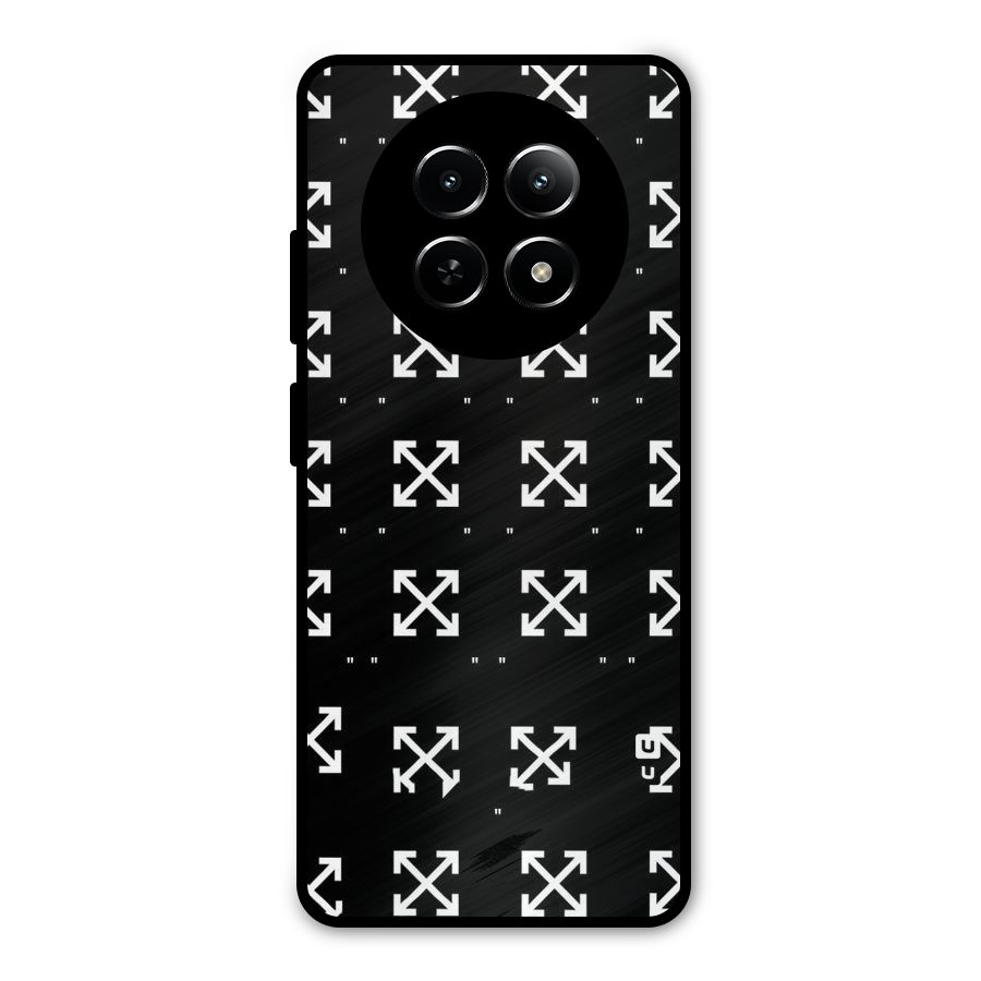 Cross Arrow Black Metal Back Case for Realme Narzo 70x 5G