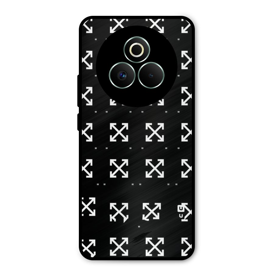Cross Arrow Black Metal Back Case for Realme P3 Pro