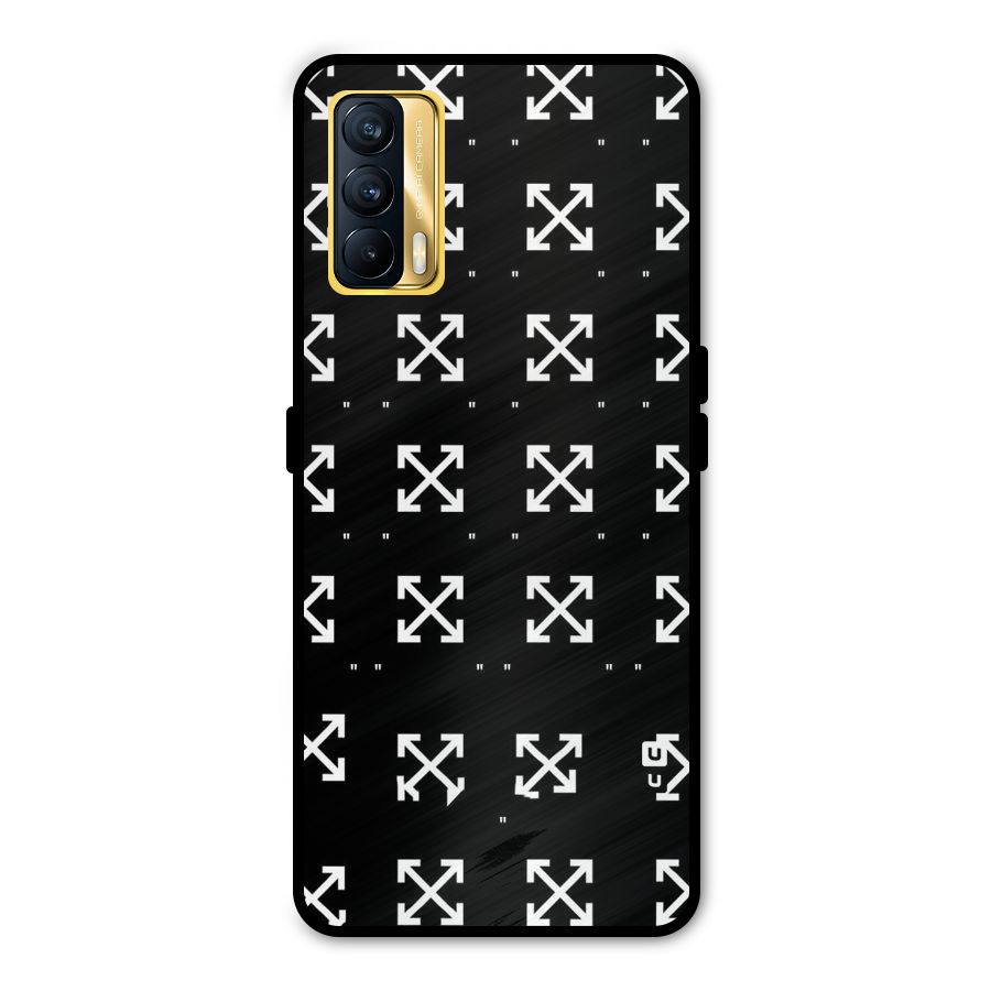 Cross Arrow Black Metal Back Case for Realme X7