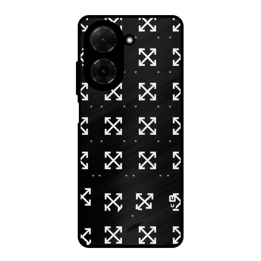 Cross Arrow Black Metal Back Case for Redmi A5 4G