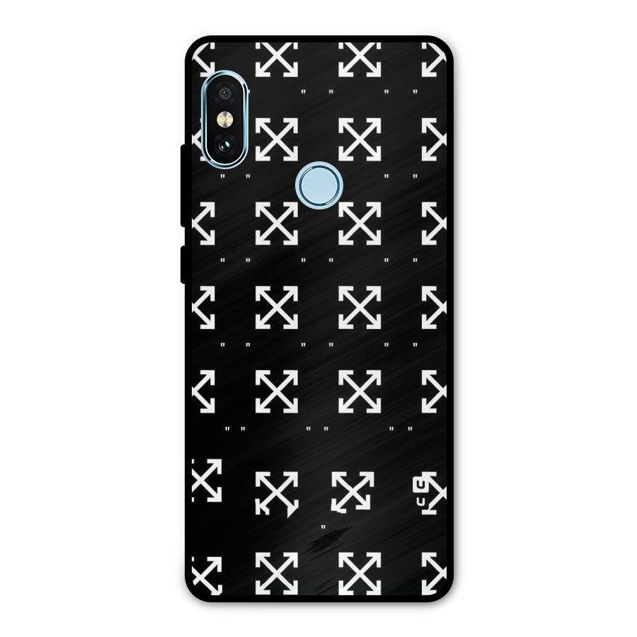 Cross Arrow Black Metal Back Case for Redmi Note 5 Pro