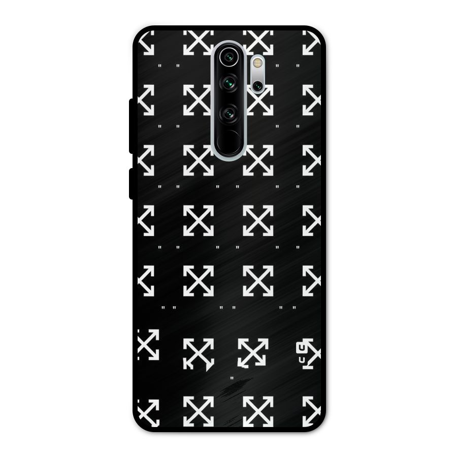 Cross Arrow Black Metal Back Case for Redmi Note 8 Pro