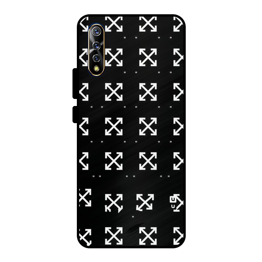 Cross Arrow Black Metal Back Case for Vivo S1