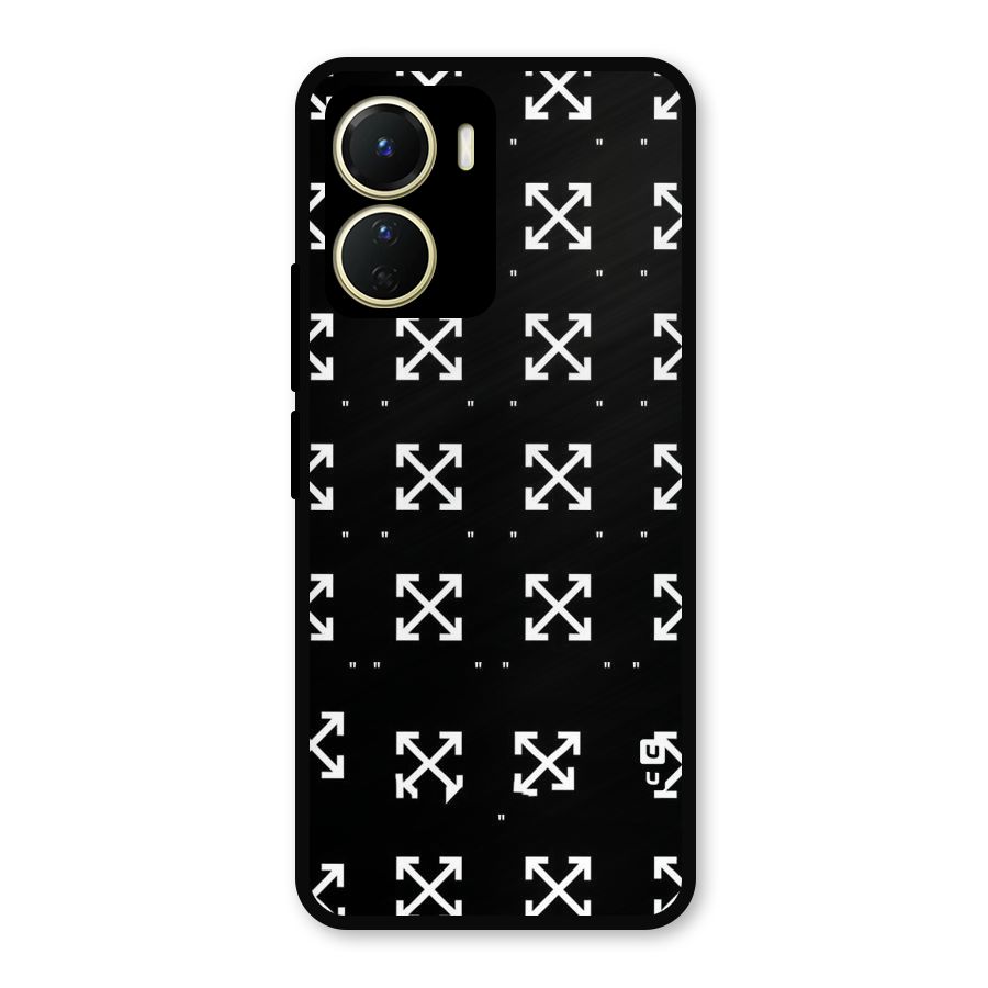 Cross Arrow Black Metal Back Case for Vivo T2x