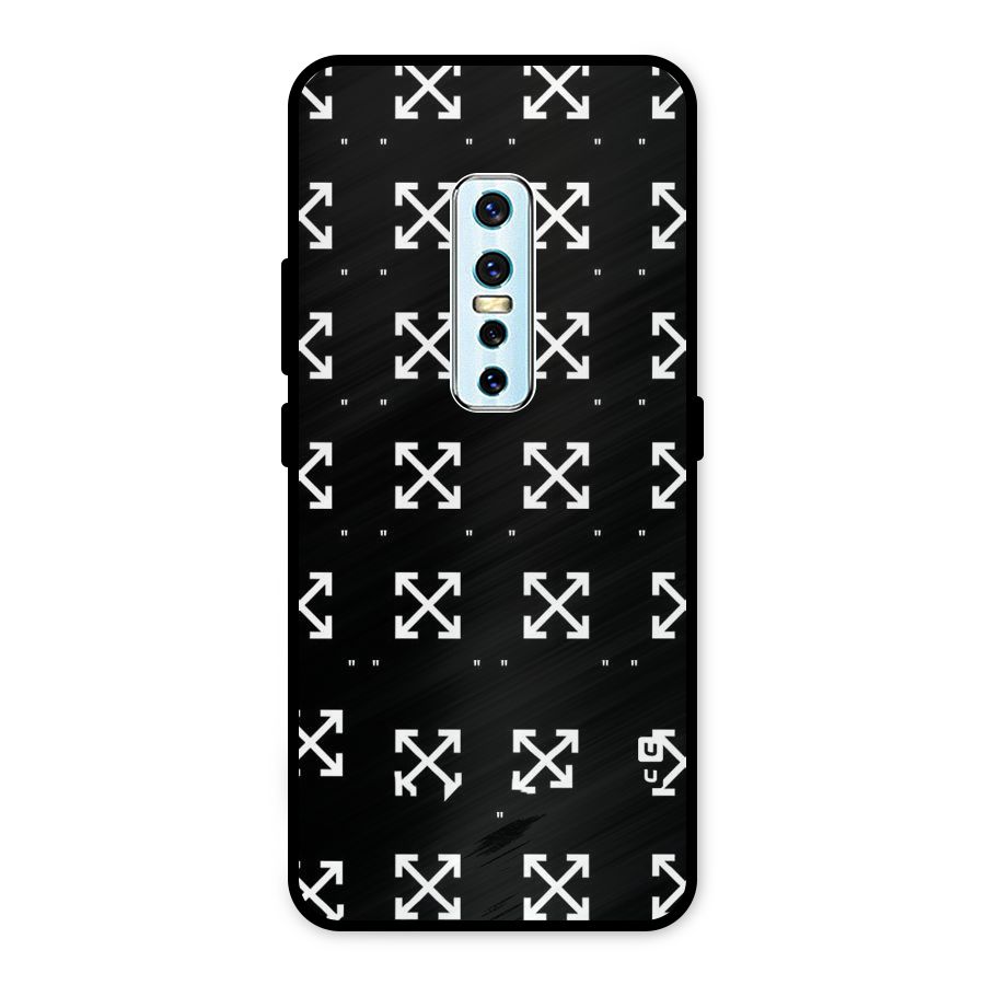 Cross Arrow Black Metal Back Case for Vivo V17 Pro