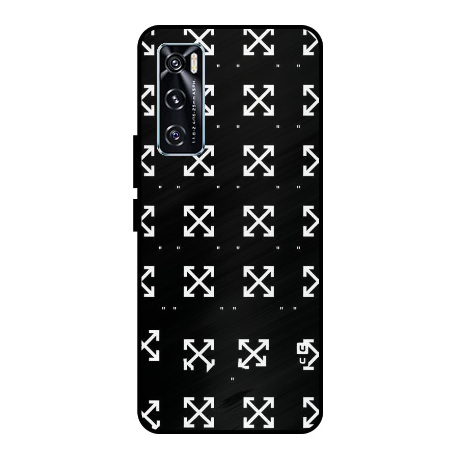 Cross Arrow Black Metal Back Case for Vivo V20 SE
