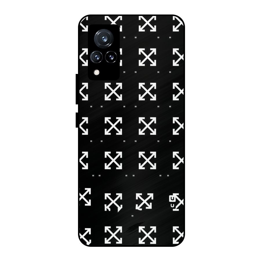 Cross Arrow Black Metal Back Case for Vivo V21 5G