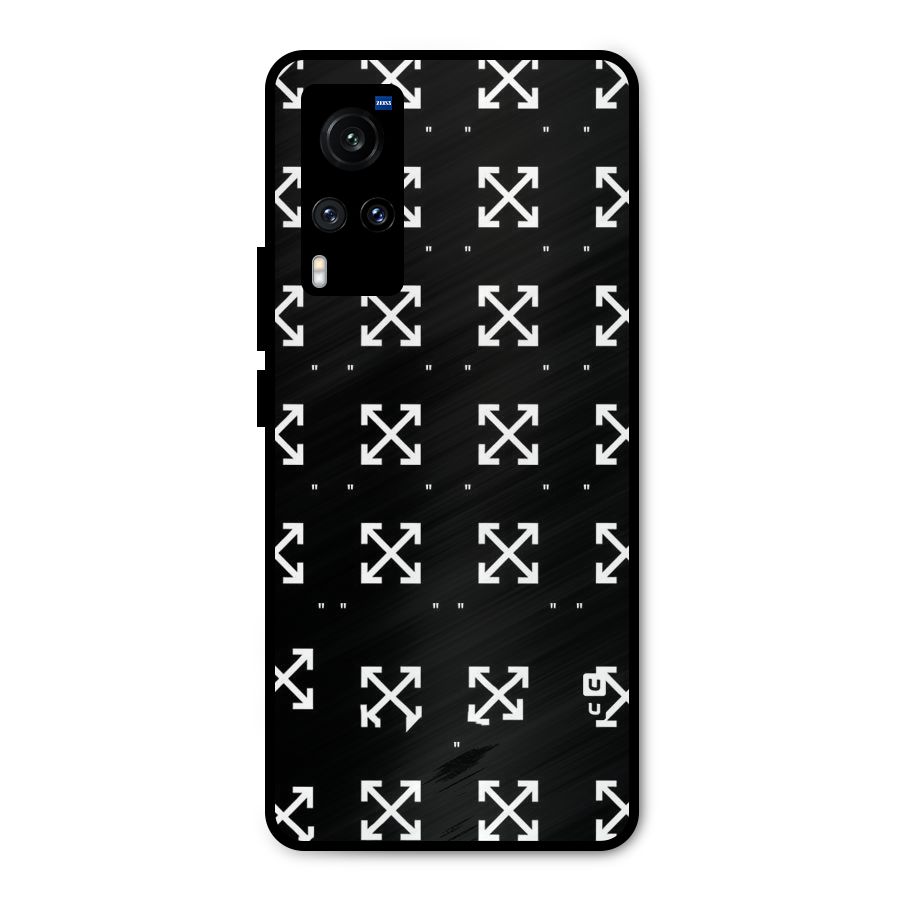 Cross Arrow Black Metal Back Case for Vivo X60