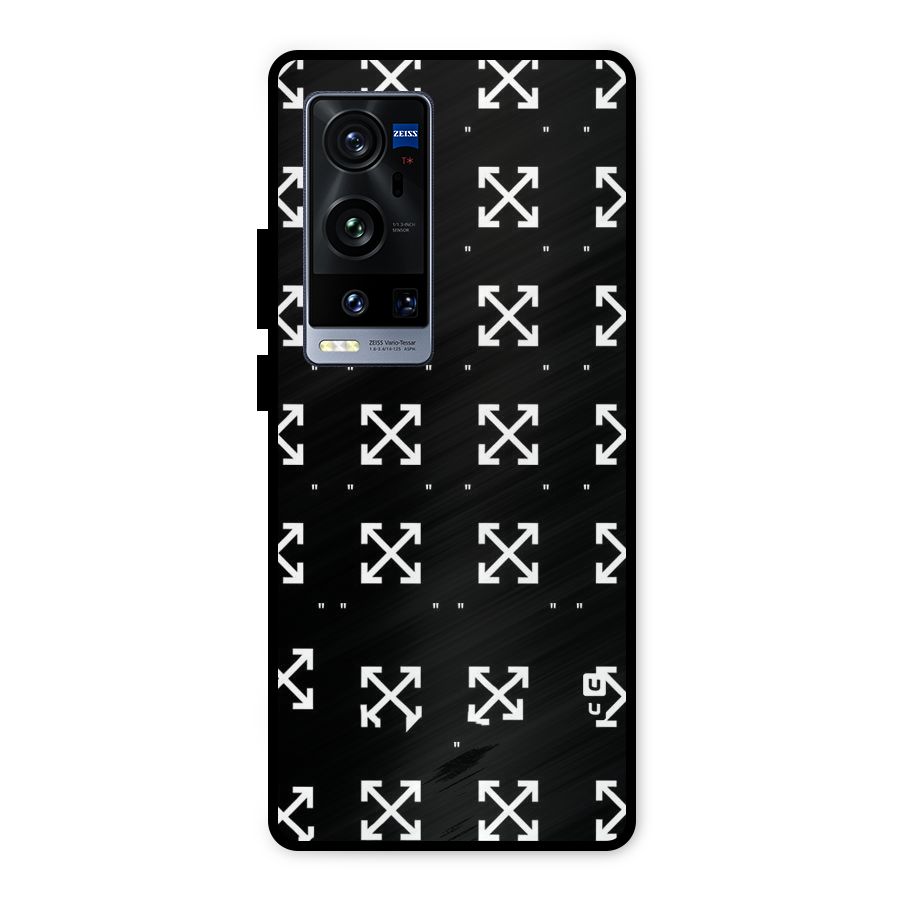 Cross Arrow Black Metal Back Case for Vivo X60 Pro Plus