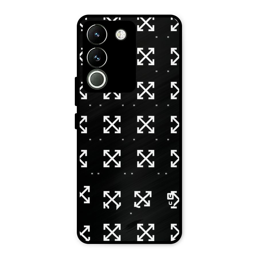 Cross Arrow Black Metal Back Case for Vivo Y200