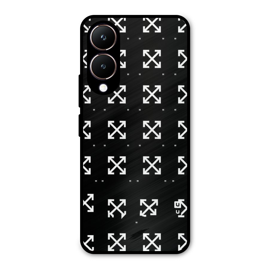 Cross Arrow Black Metal Back Case for Vivo Y28