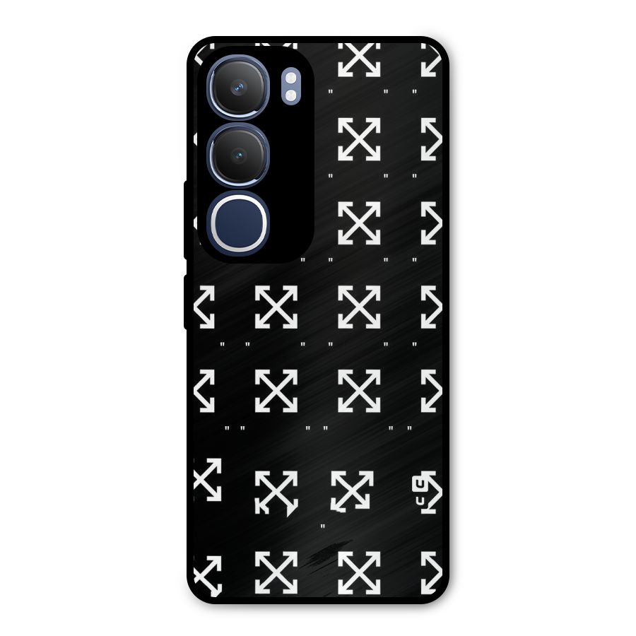 Cross Arrow Black Metal Back Case for Vivo Y29