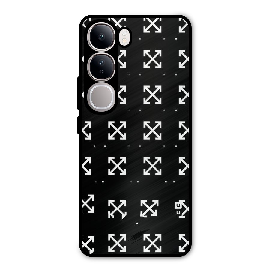 Cross Arrow Black Metal Back Case for Vivo Y300