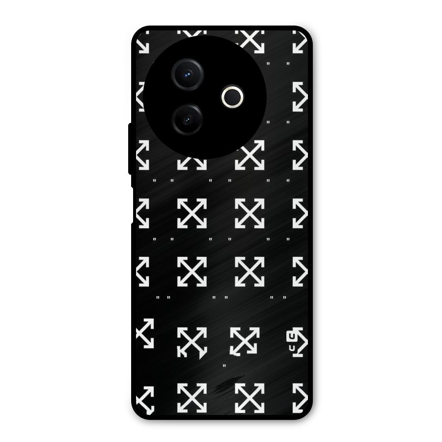 Cross Arrow Black Metal Back Case for Vivo Y39