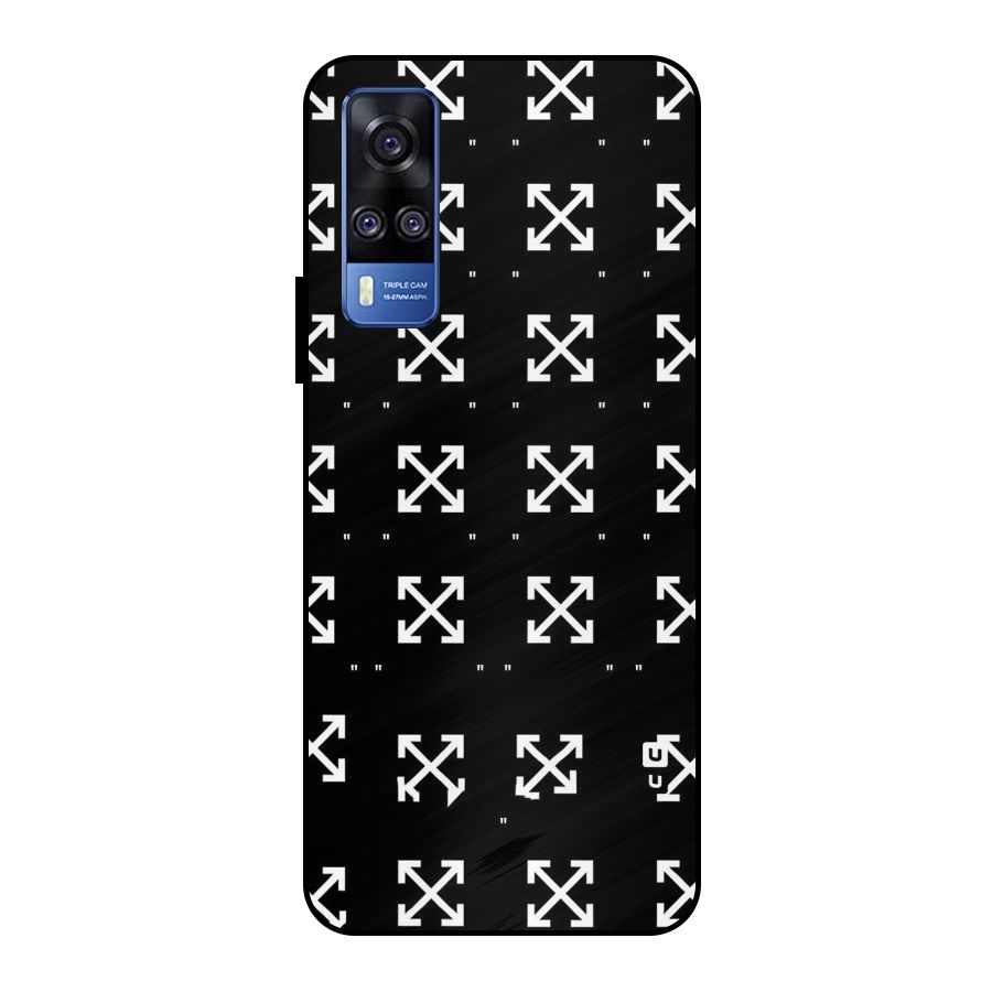 Cross Arrow Black Metal Back Case for Vivo Y51