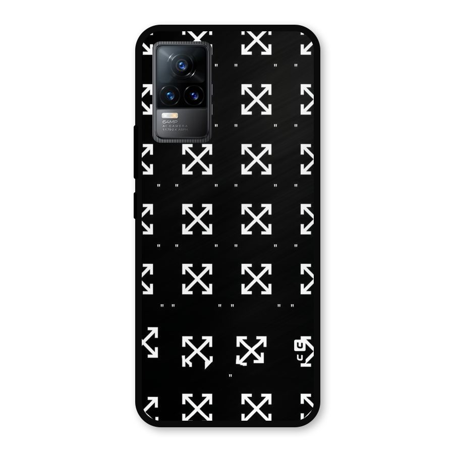 Cross Arrow Black Metal Back Case for Vivo Y73