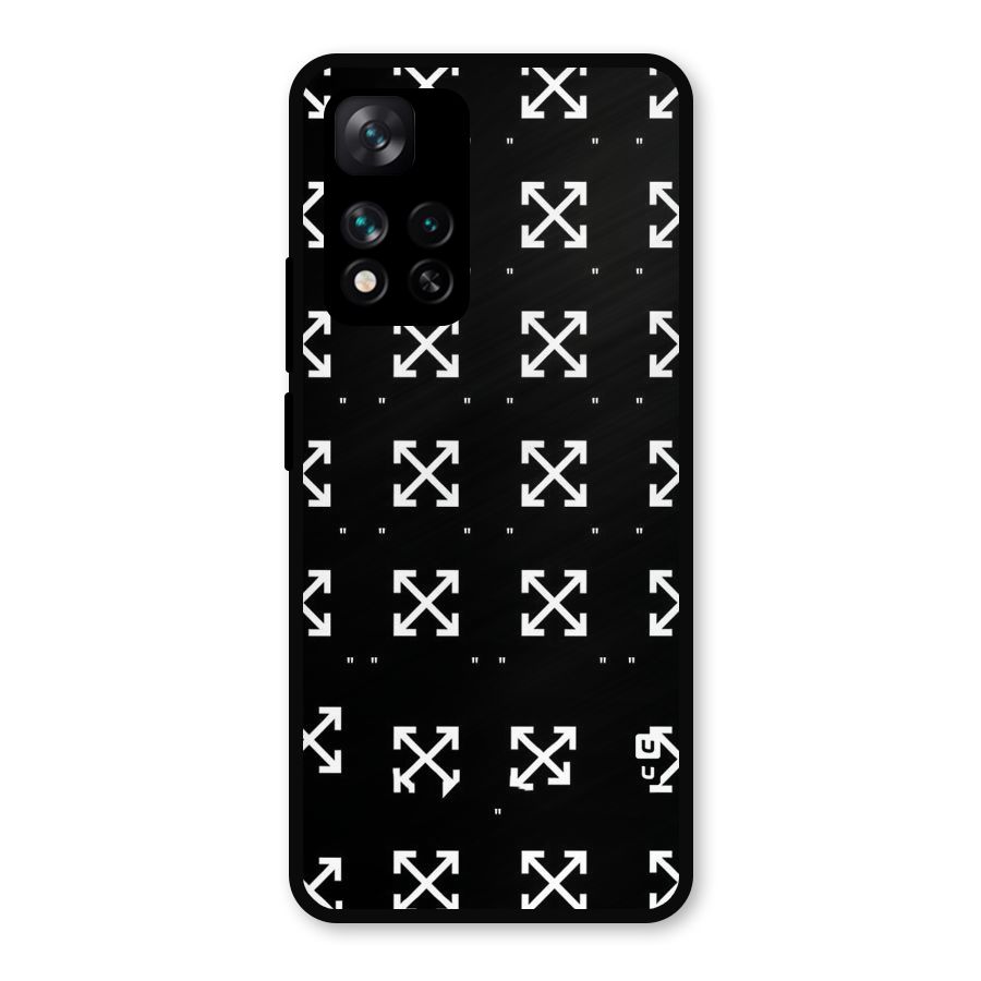 Cross Arrow Black Metal Back Case for Xiaomi 11i Hypercharge 5G