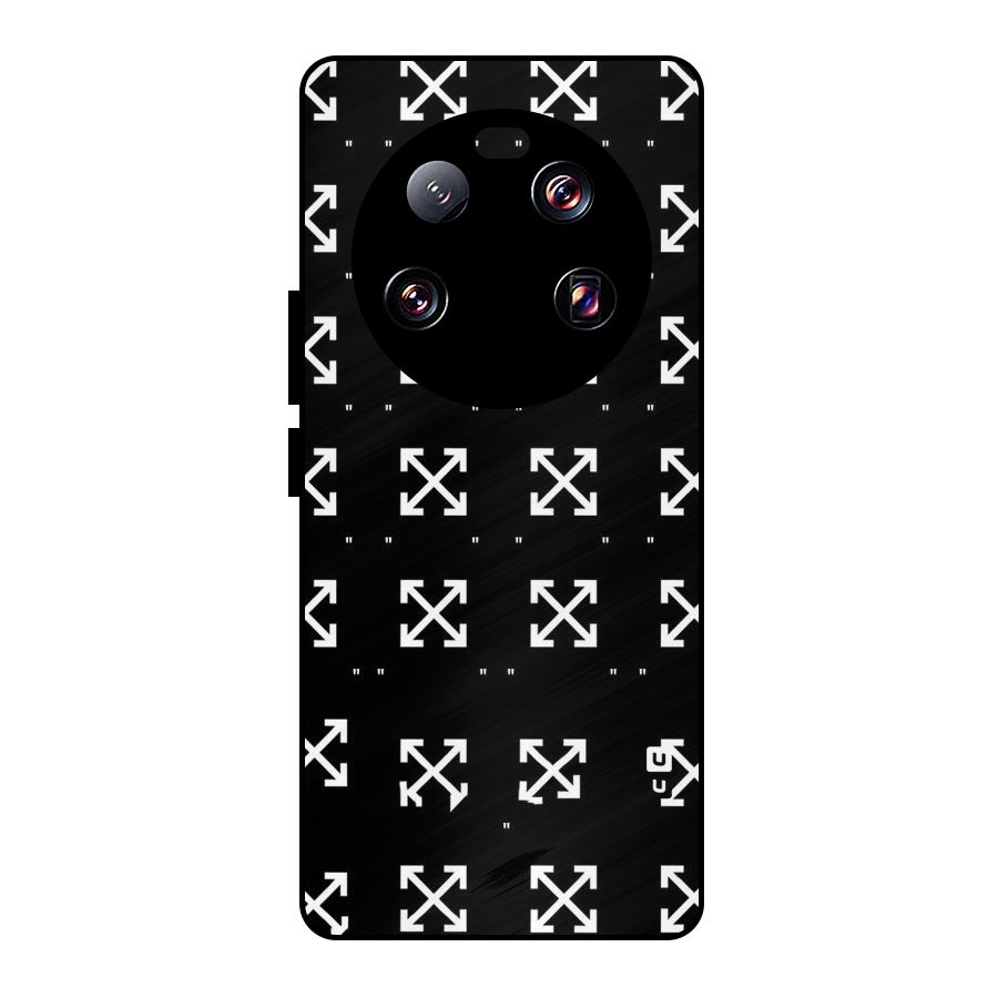 Cross Arrow Black Metal Back Case for Xiaomi 13 Ultra