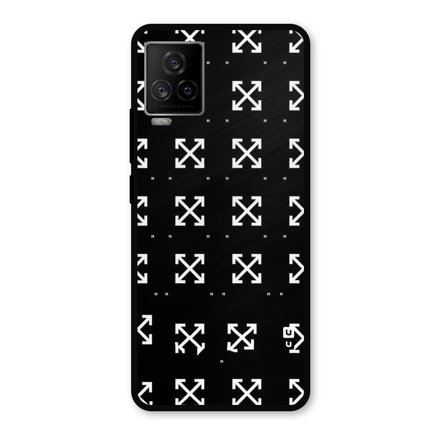 Cross Arrow Black Metal Back Case for iQOO 7 Legend 5G